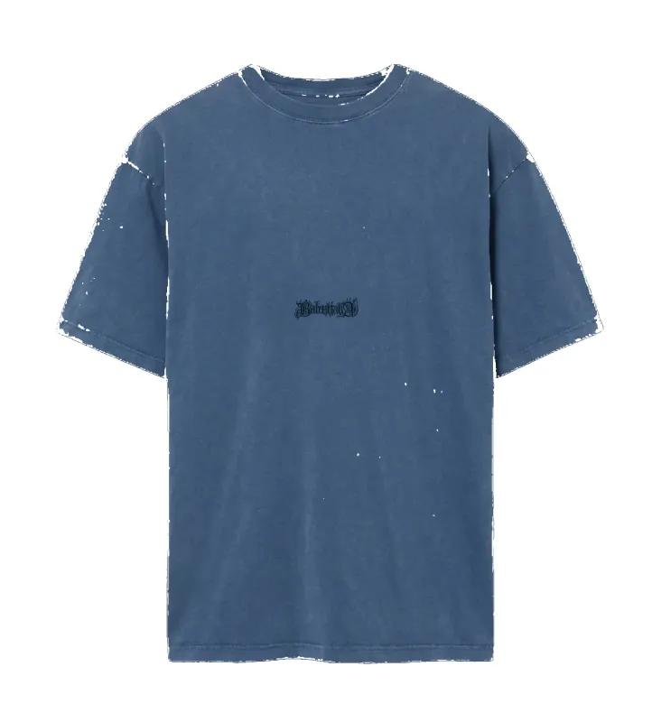 Balenciaga Embroidered Logo T-Shirt in Blue made by Balenciaga