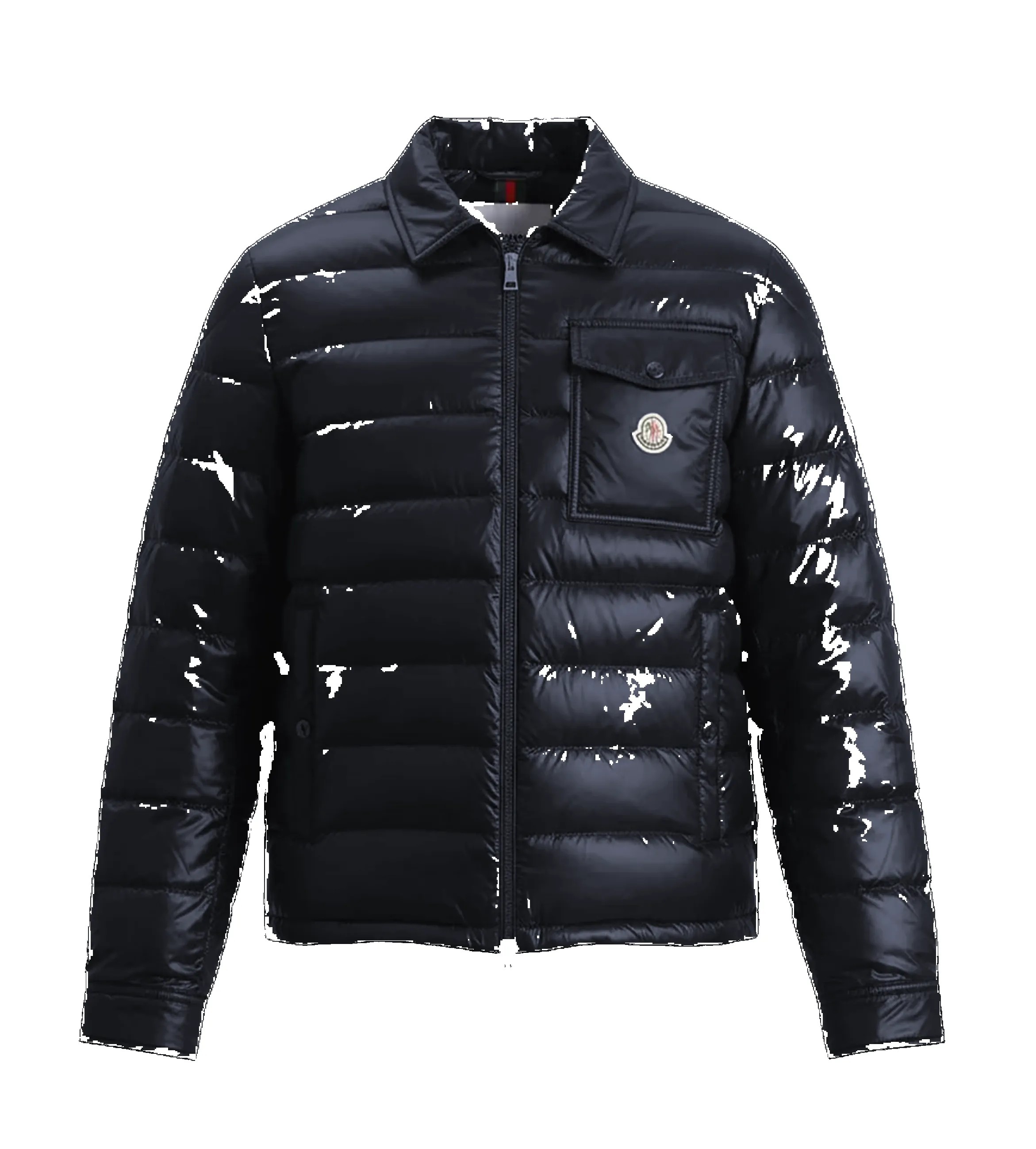 Moncler Mourillon Down Shirt Jacket in Navy sold by FOUR Amsterdam