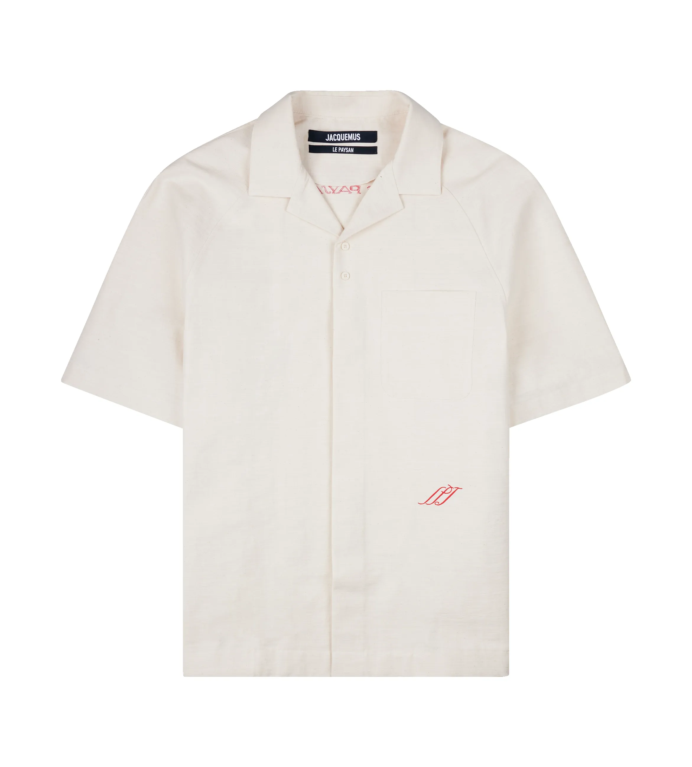 Jacquemus La Chemise Romarin Logo-Embroidered Shirt in Off-white sold by FOUR Amsterdam