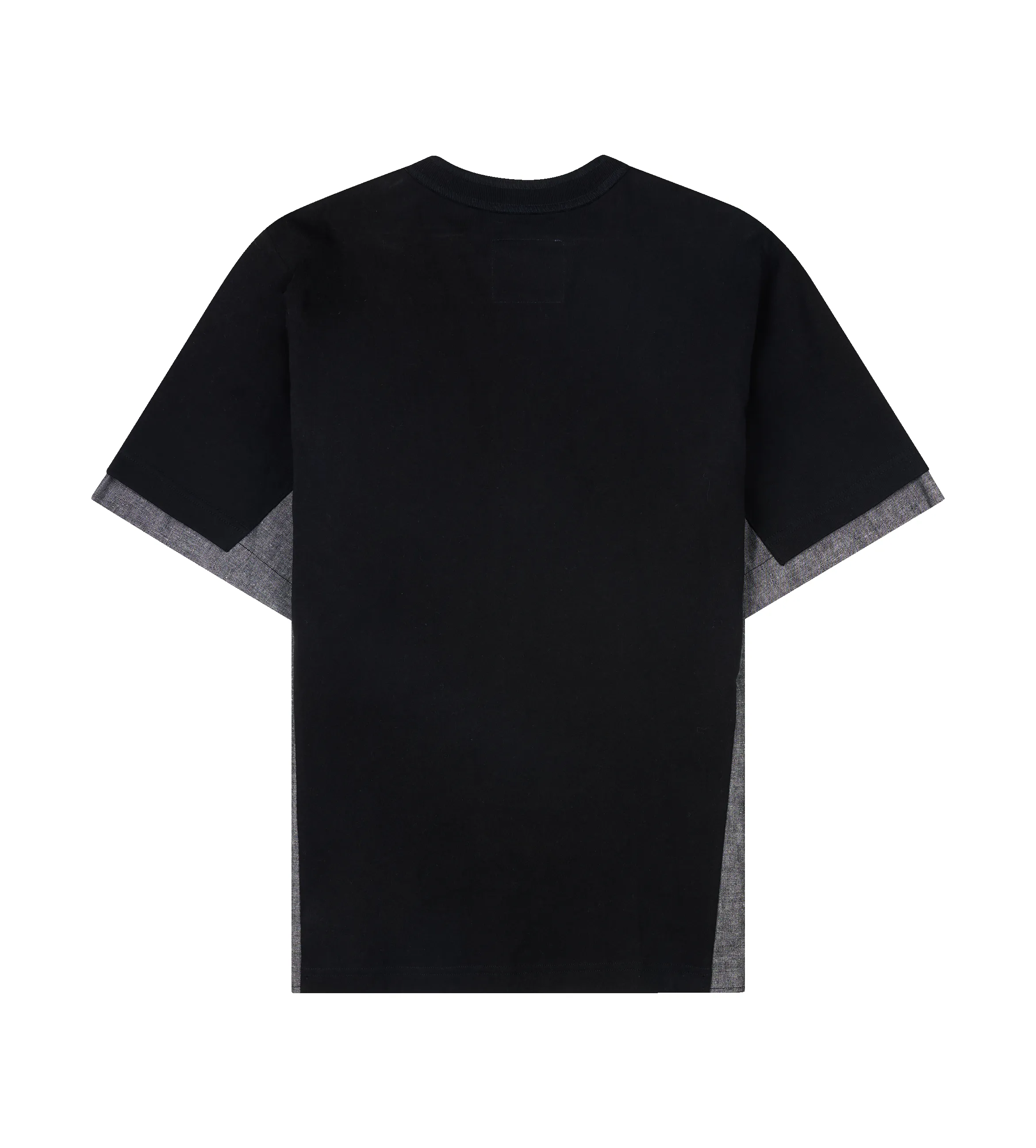 Sacai Lightweight Denim and Cotton Jersey T-Shirt in Black sold by FOUR Amsterdam product image thumbnail 2
