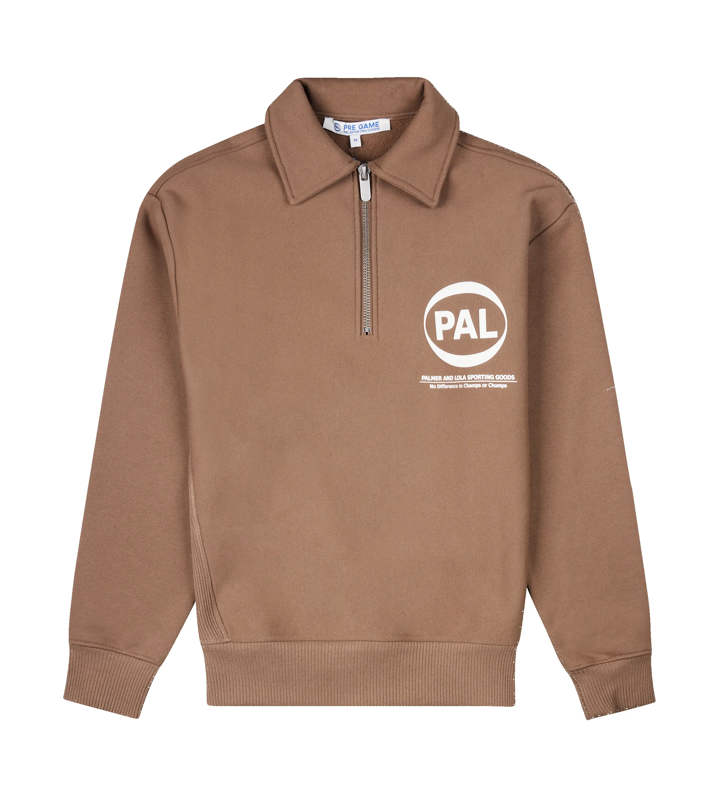 PAL Sporting Goods Pre-Game Half-Zip Sweater in Brown sold by FOUR Amsterdam
