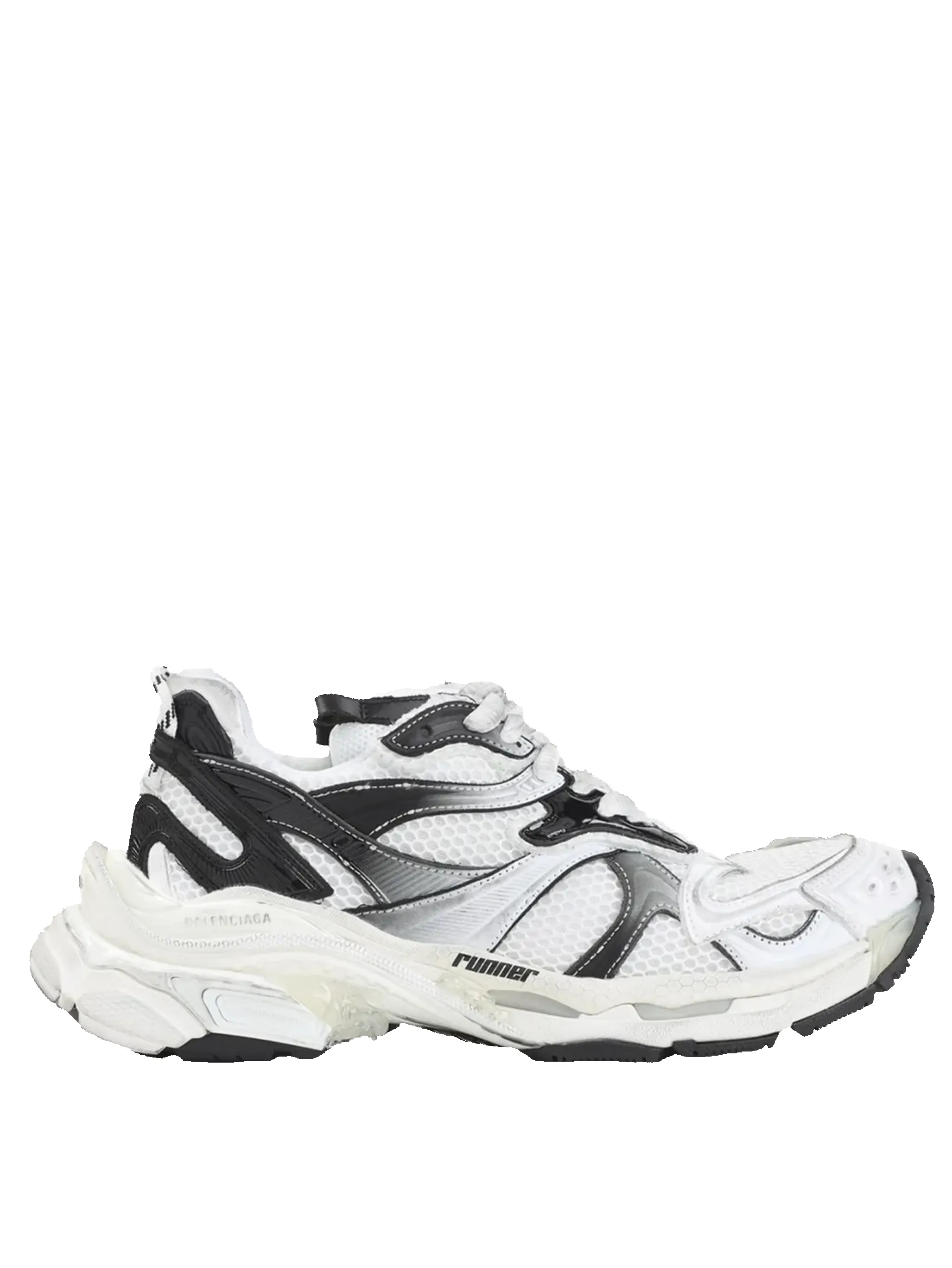 Balenciaga Runner 2 Gradient Sneaker in White/Black sold by FOUR Amsterdam