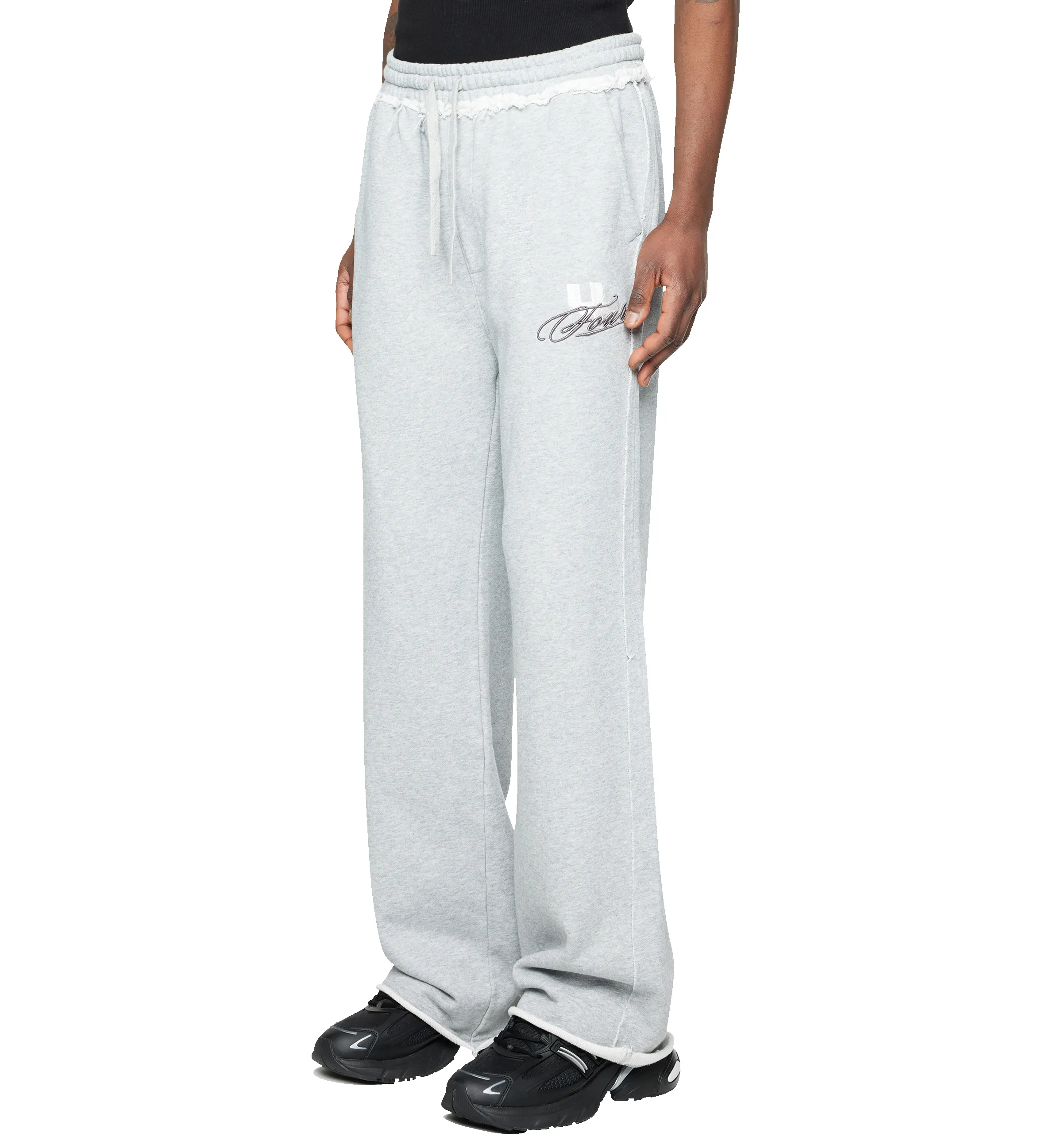 Raw Edge Sweatpants Grey Melange sold by FOUR Amsterdam product image thumbnail 5
