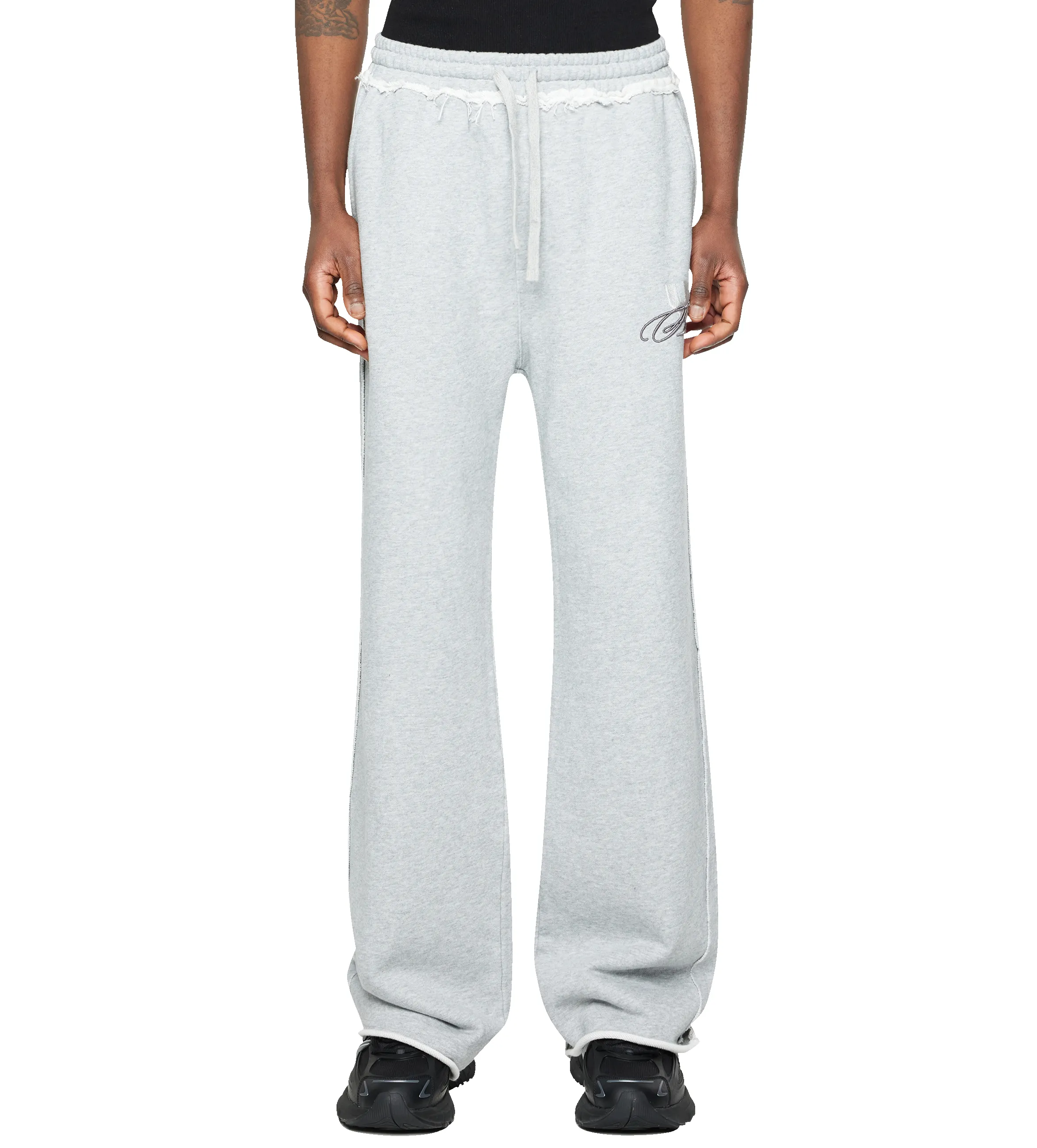 Raw Edge Sweatpants Grey Melange sold by FOUR Amsterdam