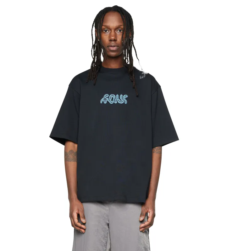 Glitch Boxy T-Shirt Black sold by FOUR Amsterdam