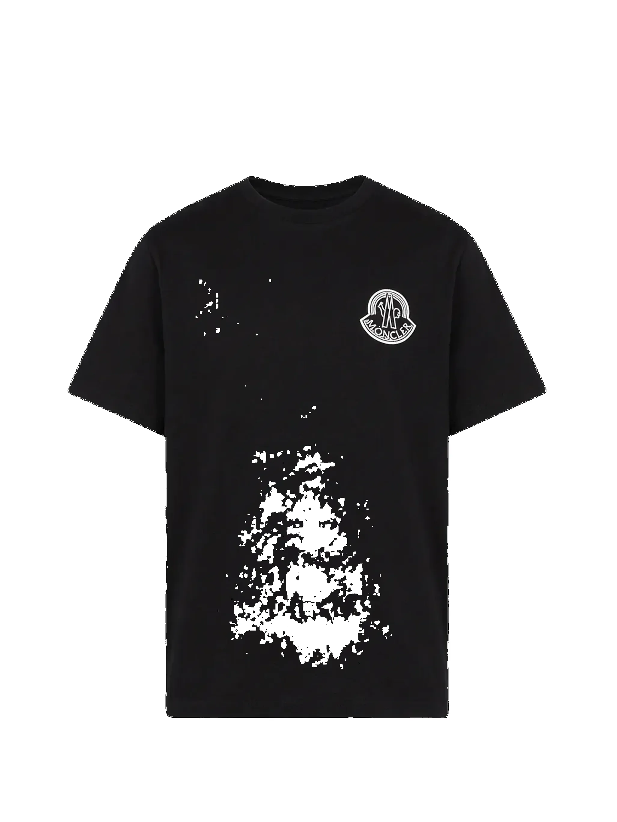 Moncler Logo Cotton Jersey T-Shirt in Black sold by FOUR Amsterdam
