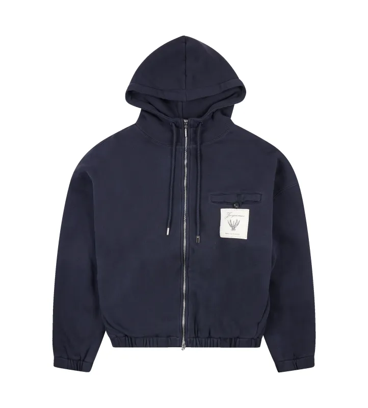Jacquemus Torneo Zip Hoodie - Dark Navy sold by FOUR Amsterdam