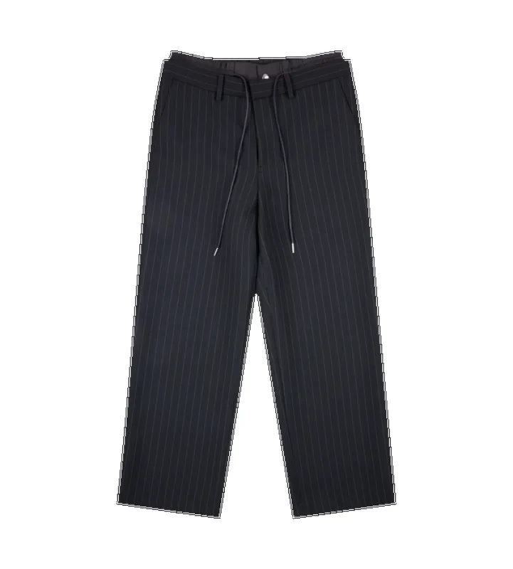 Sacai Chalk Stripe Pants in Black sold by FOUR Amsterdam