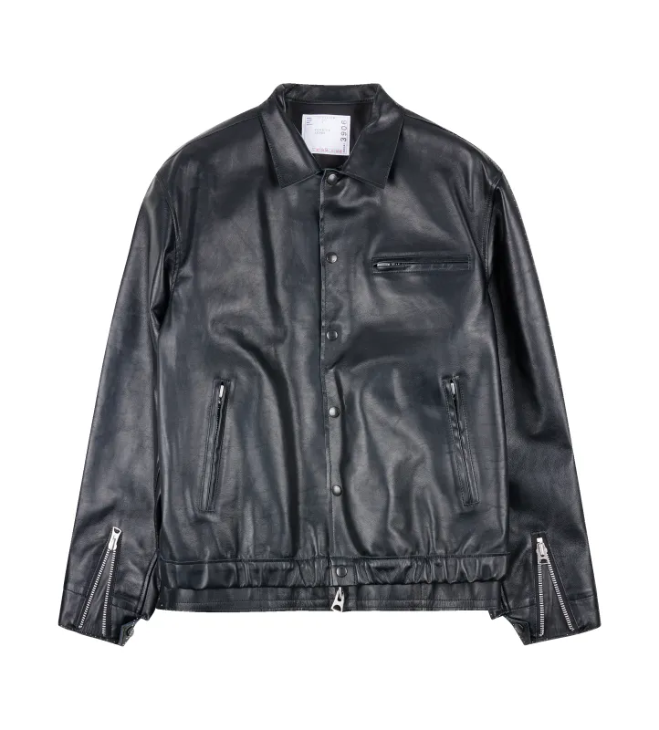 Sacai Leather Blouson in Black sold by FOUR Amsterdam