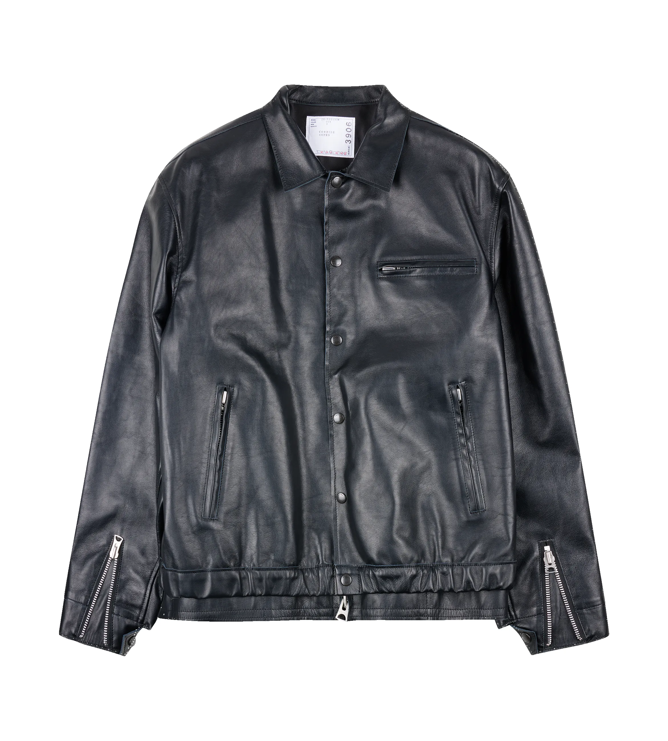 Sacai Leather Blouson in Black sold by FOUR Amsterdam