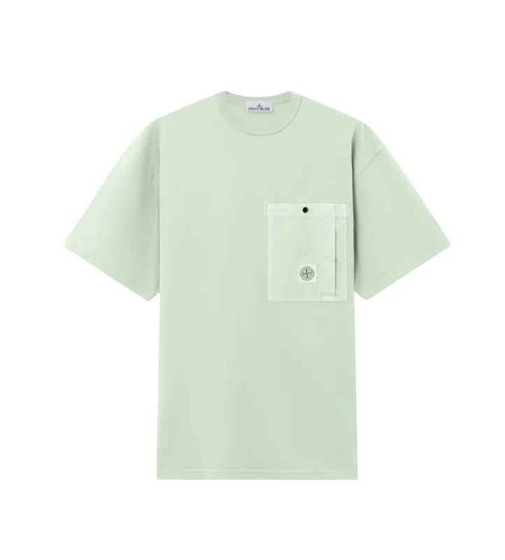 Stone Island T-Shirt in  Sage Green made by Stone Island