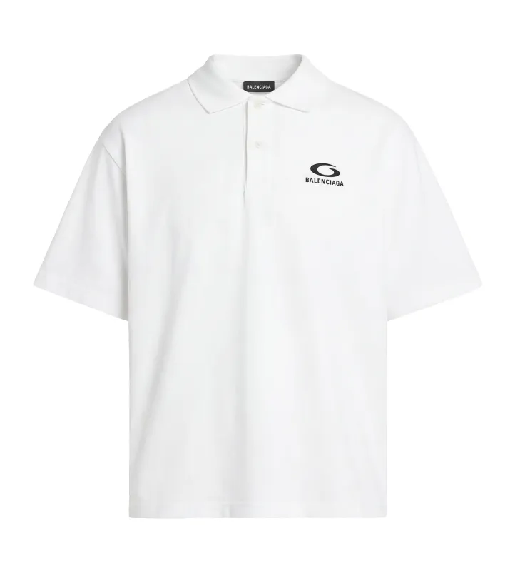Balenciaga Laurel Classic Regular Polo- White sold by FOUR Amsterdam