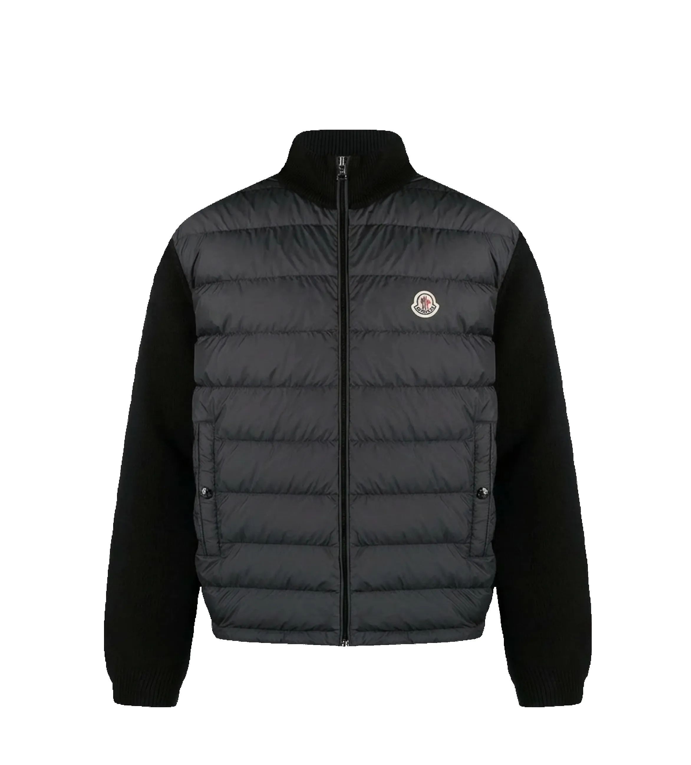 Moncler Padded Zip-Up Cotton Cardigan in Black sold by FOUR Amsterdam
