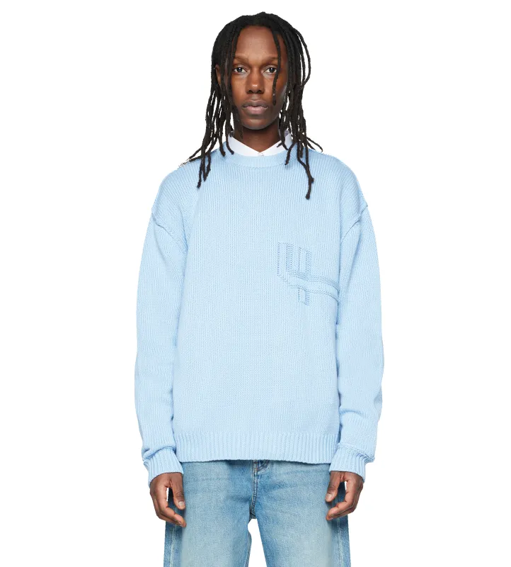 Knitted Crewneck Soft Blue made by FOUR Amsterdam