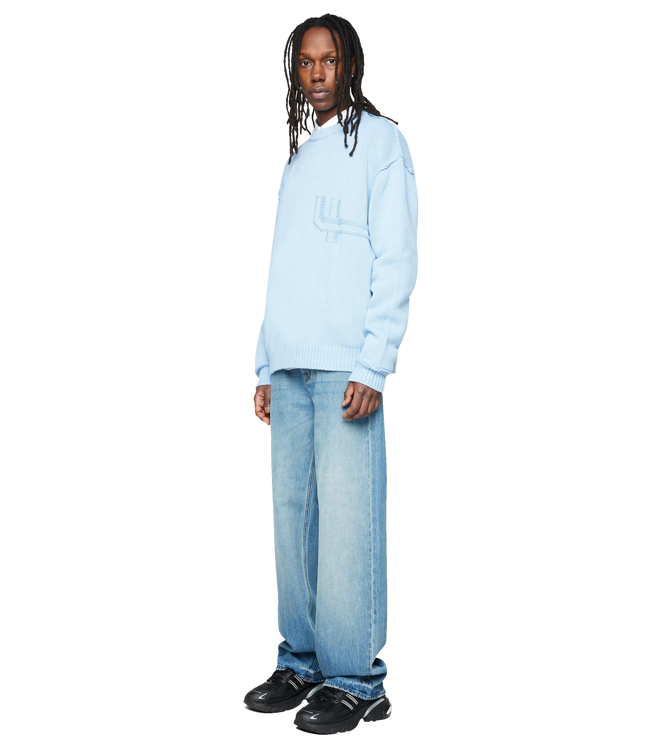 Knitted Crewneck Soft Blue sold by FOUR Amsterdam product image thumbnail 5