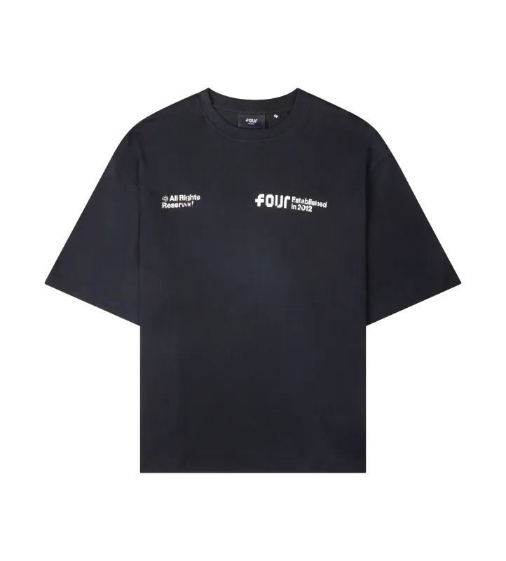Quote Boxy T-shirt Black made by FOUR Amsterdam