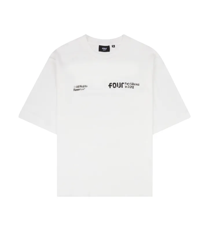 Reserved Boxy T-shirt White made by FOUR Amsterdam