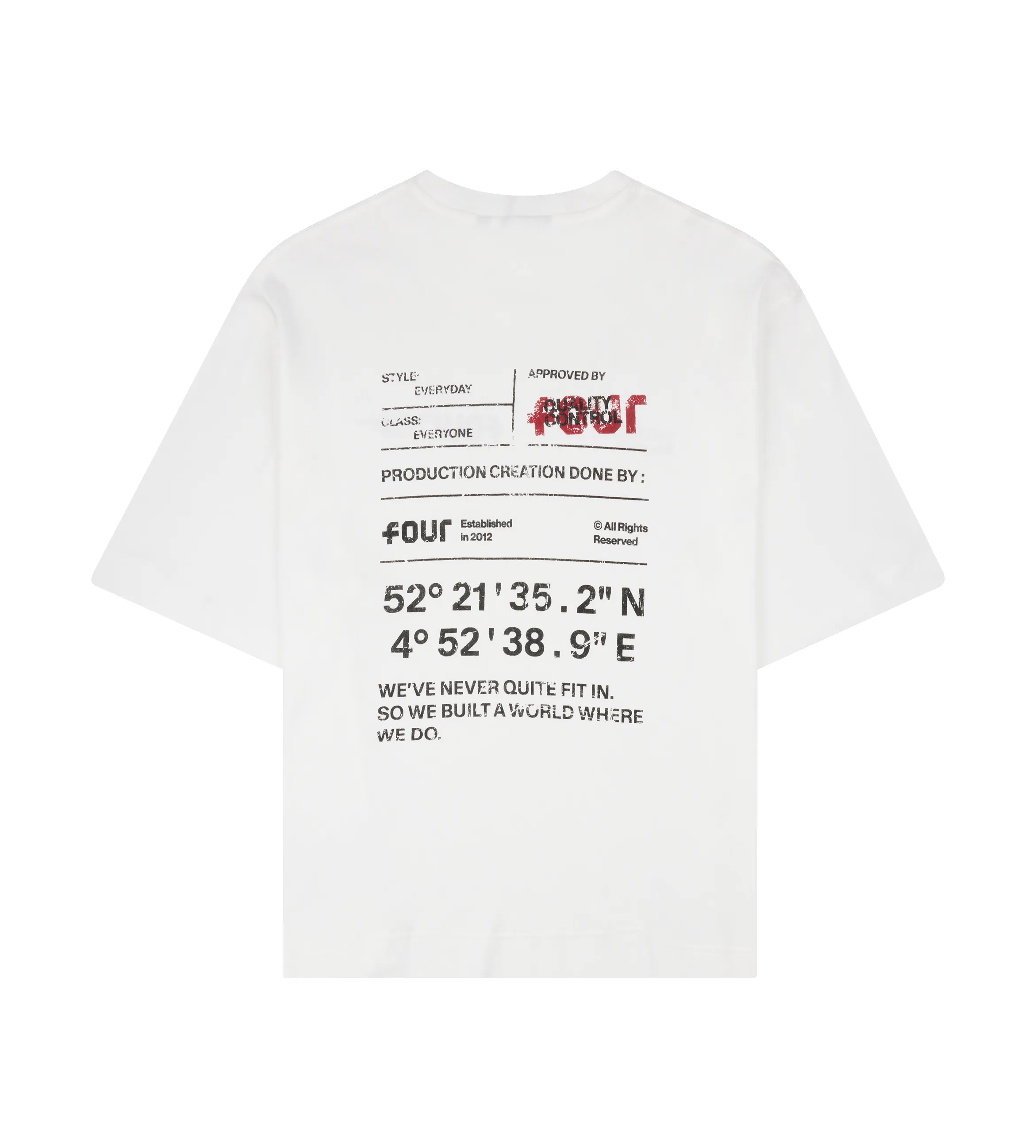 Reserved Boxy T-shirt White sold by FOUR Amsterdam product image thumbnail 2
