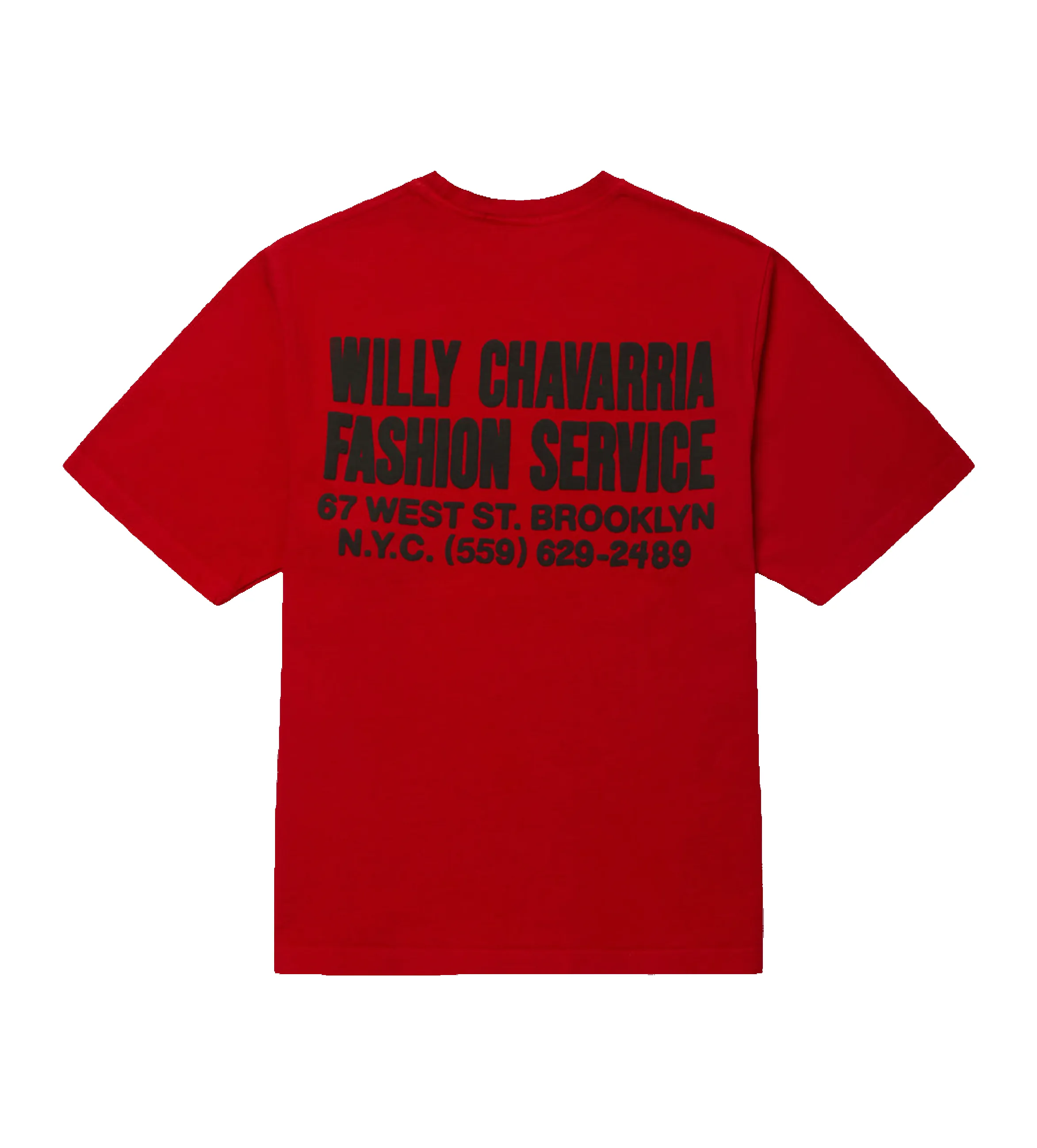 Willy Chavarria Fashion Services Standard Tee in Red Hot sold by FOUR Amsterdam product image thumbnail 2