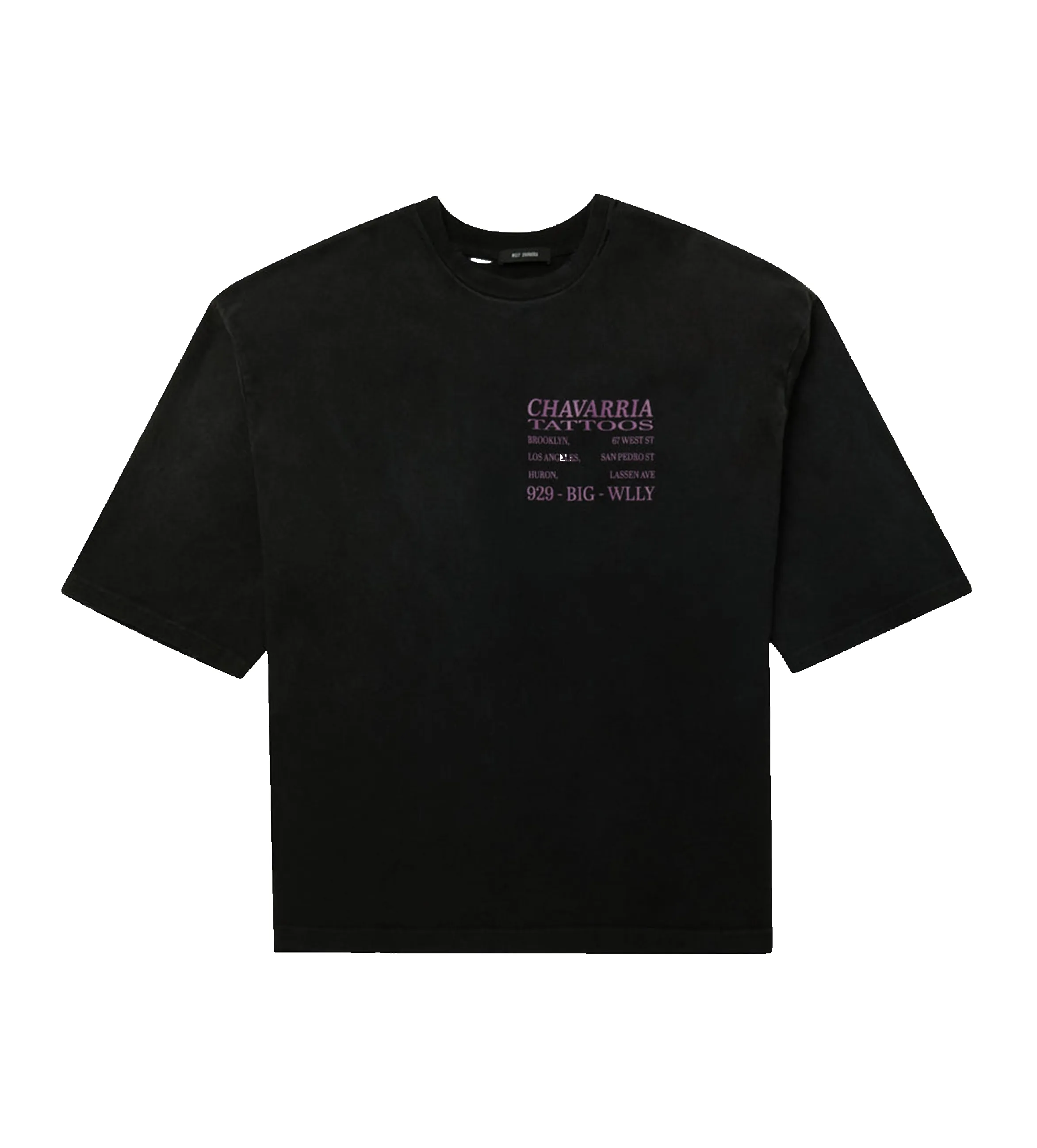 Willy Chavarria Willy Tattoo Buffalo Tee in Black Beauty sold by FOUR Amsterdam