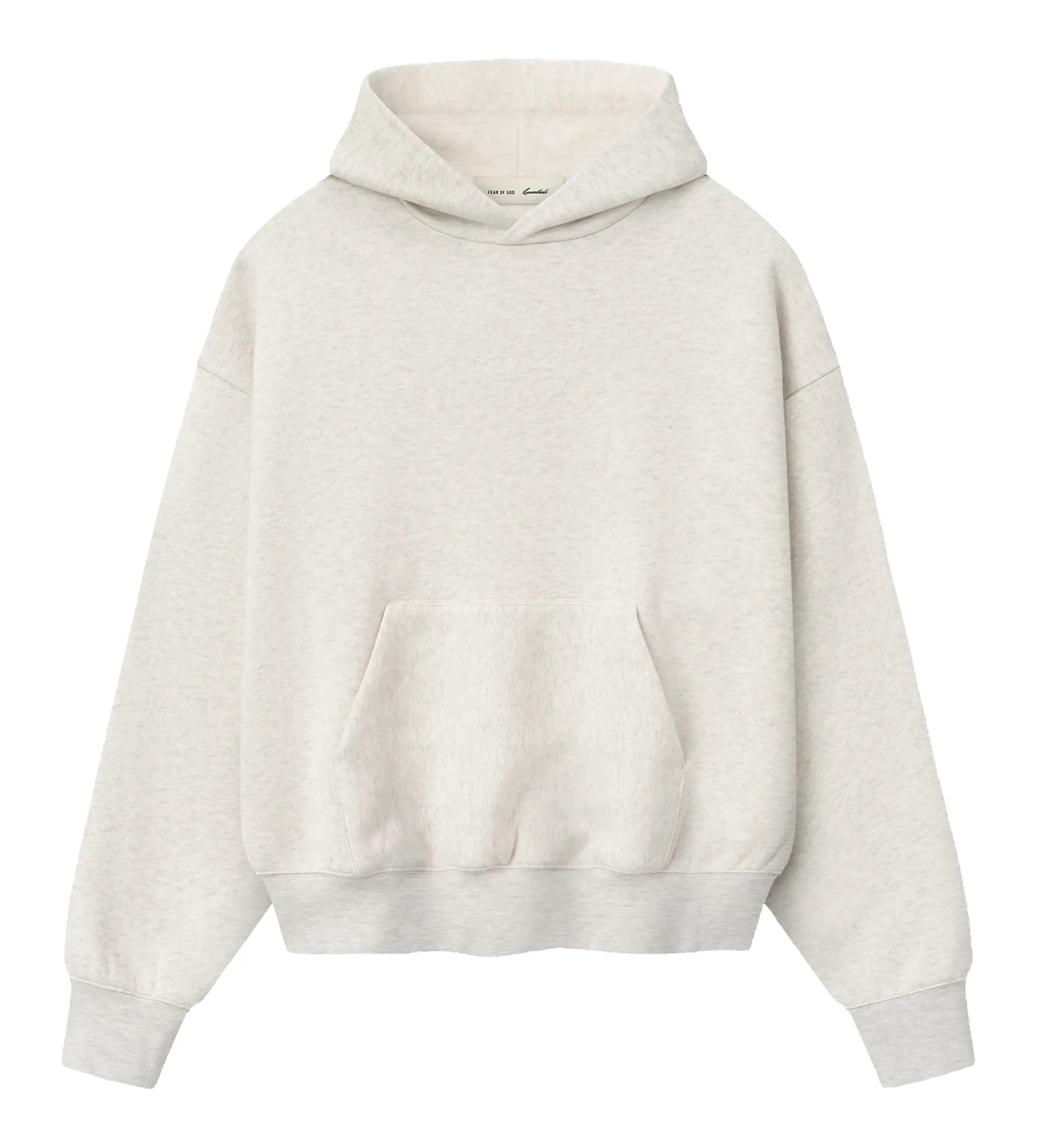 Fear of God Essentials Signature Classic Hoodie in Oatmeal Heather sold by FOUR Amsterdam