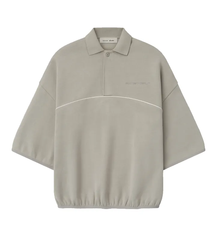 Fear of God Essentials Active Trace 3/4 Sleeve Modern Polo in Seal made by Essentials