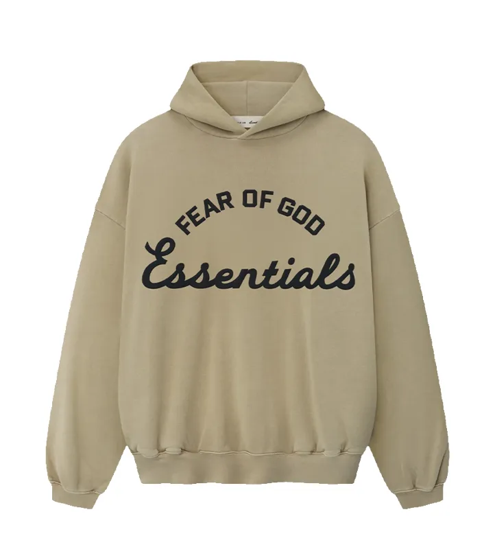 Fear of God Essentials Training 90s Hoodie in Faded Dune made by FOUR Amsterdam