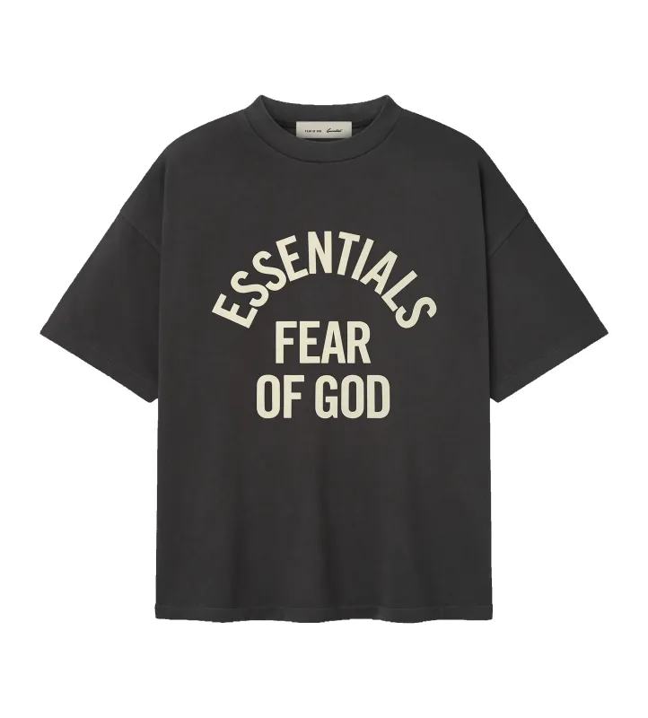 Fear of God Essentials Campus 90s Tee in Faded Black made by FOUR Amsterdam