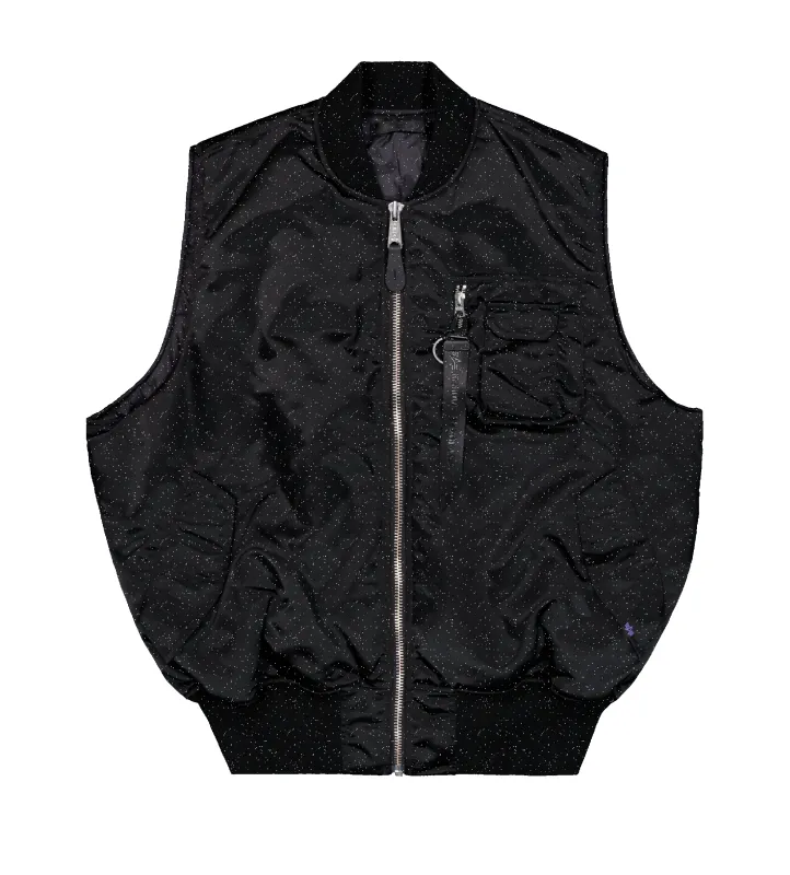Alpha Industries MA-1 Base UV Vest in Black made by Alpha Industries