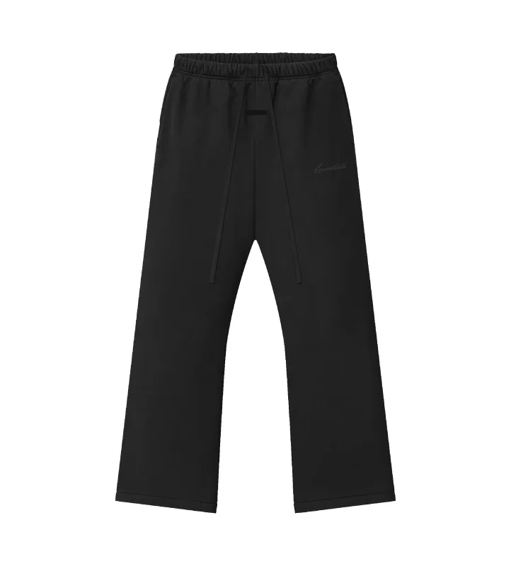 Fear of God Essentials Signature Flare Sweatpant in Faded Black made by Essentials