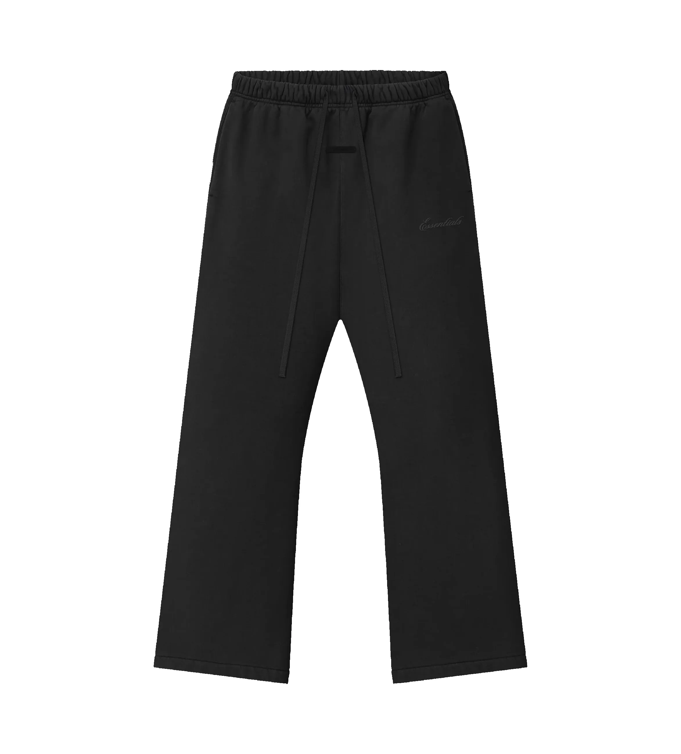 Fear of God Essentials Signature Flare Sweatpant in Faded Black sold by FOUR Amsterdam