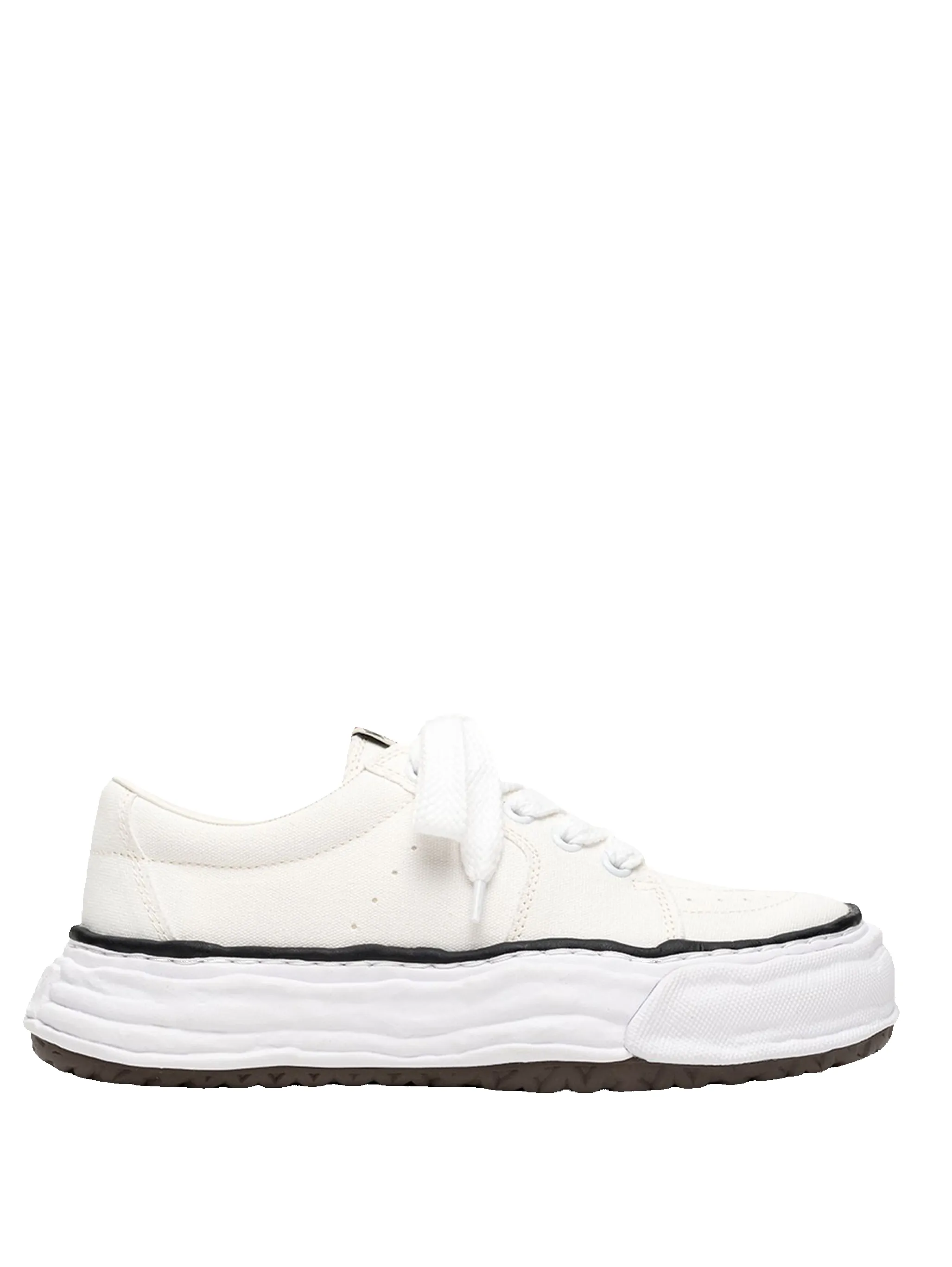Maison MIHARA YASUHIRO "ERIC" OG Sole Canvas Low-Top Sneaker in White sold by FOUR Amsterdam