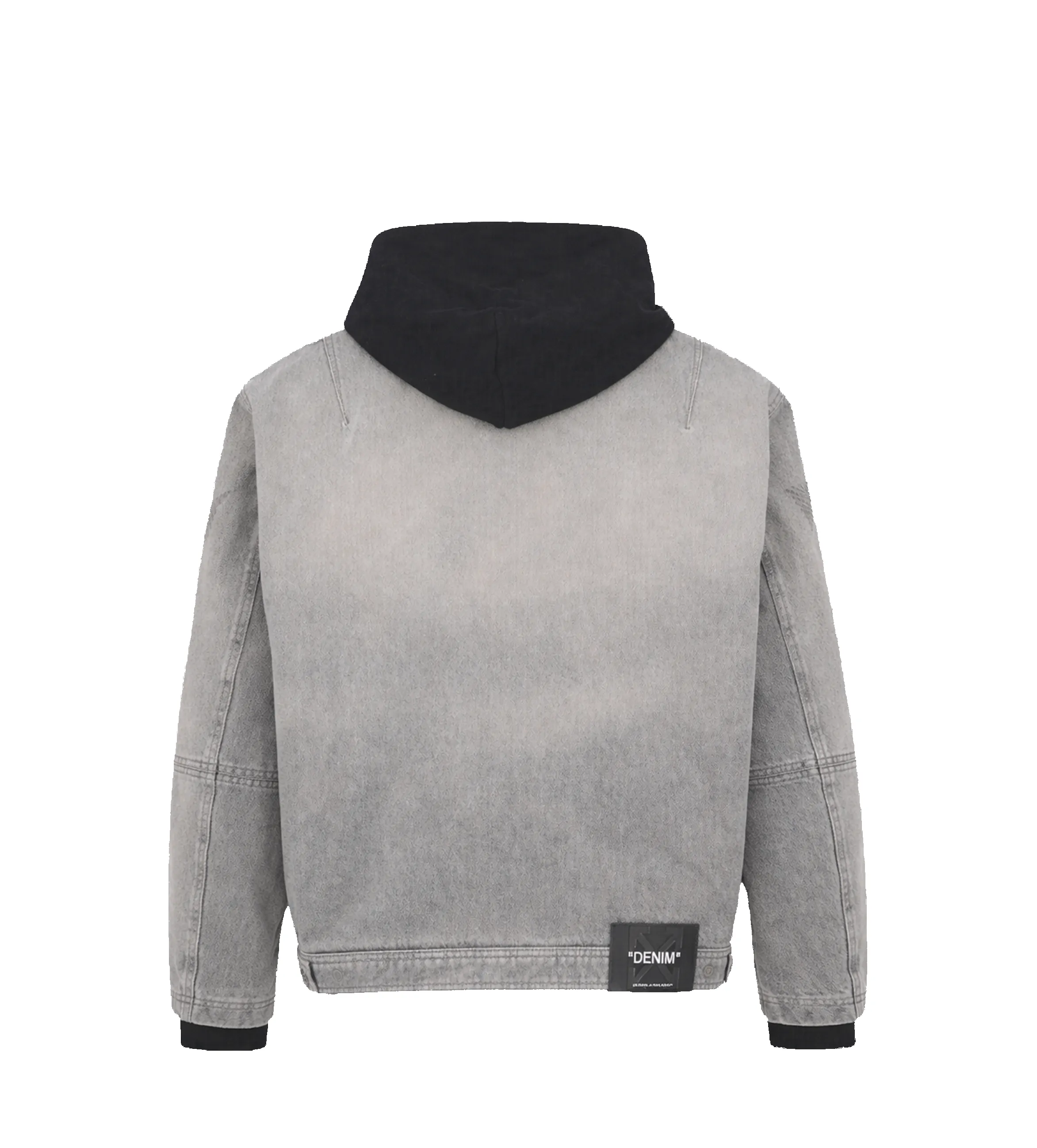 Off-White Hooded Denim Jacket in Grey sold by FOUR Amsterdam product image thumbnail 2