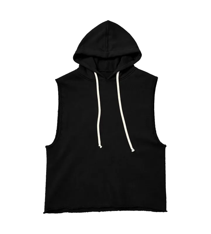 Rick Owens Sleeveless Hoodie - Black made by Rick Owens