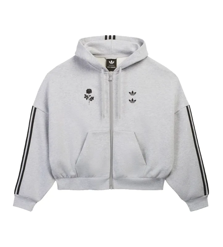 Adidas x Willy Chavarria Zipped Hoodie in Light Grey made by Adidas
