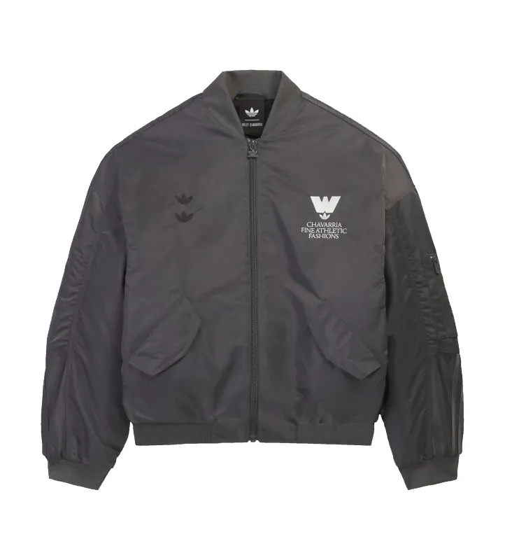 Adidas x Willy Chavarria Satin Bomber in Grey made by Adidas