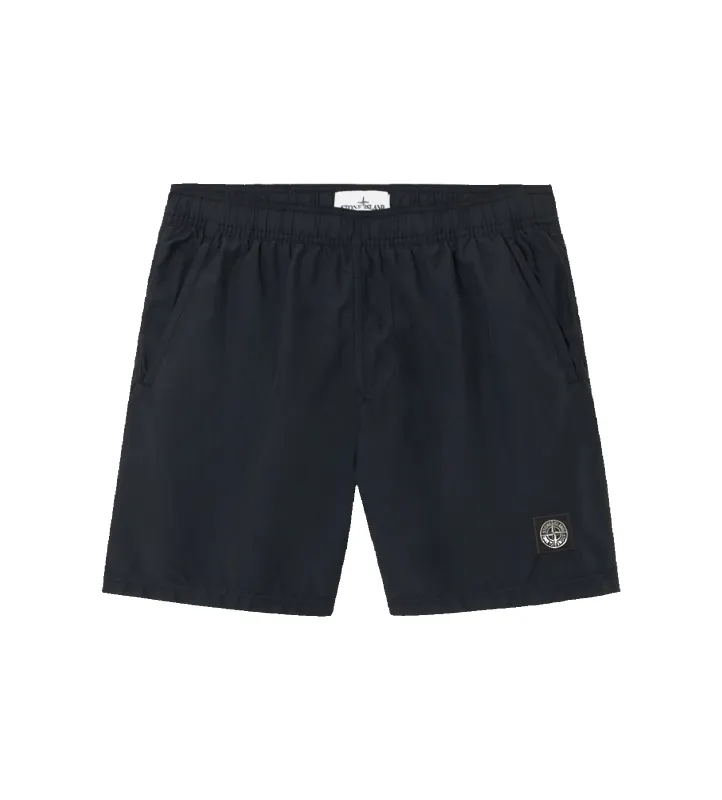 Stone Island Brushed Nylon Swim Shorts in Black made by Stone Island