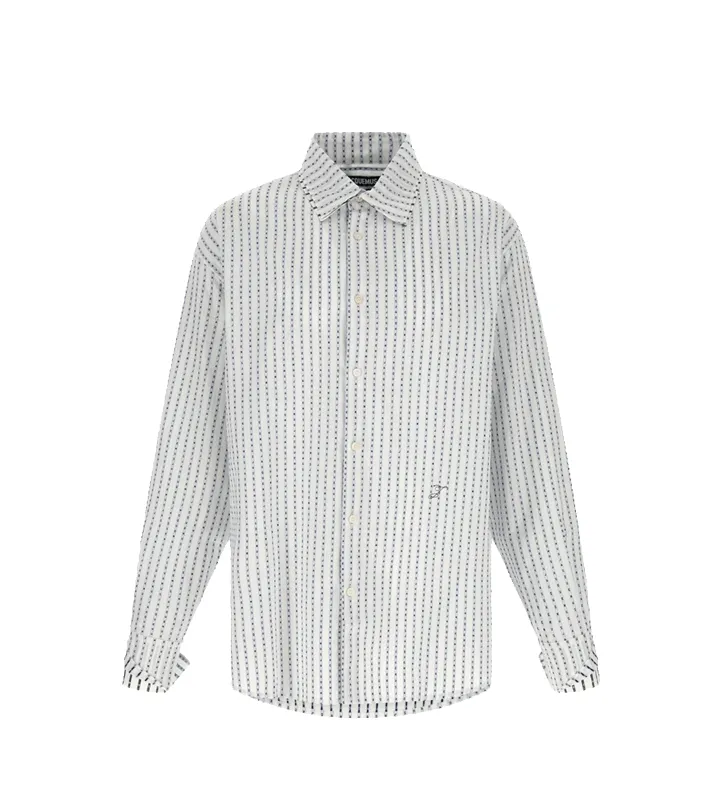 Jacquemus La Chemise Letro Shirt in White made by Jacquemus