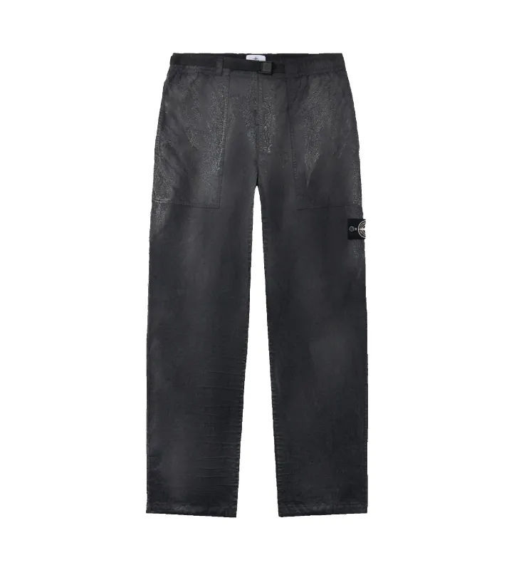 Reflective Fatigue Pants with Anti-Drop in Black made by Stone Island