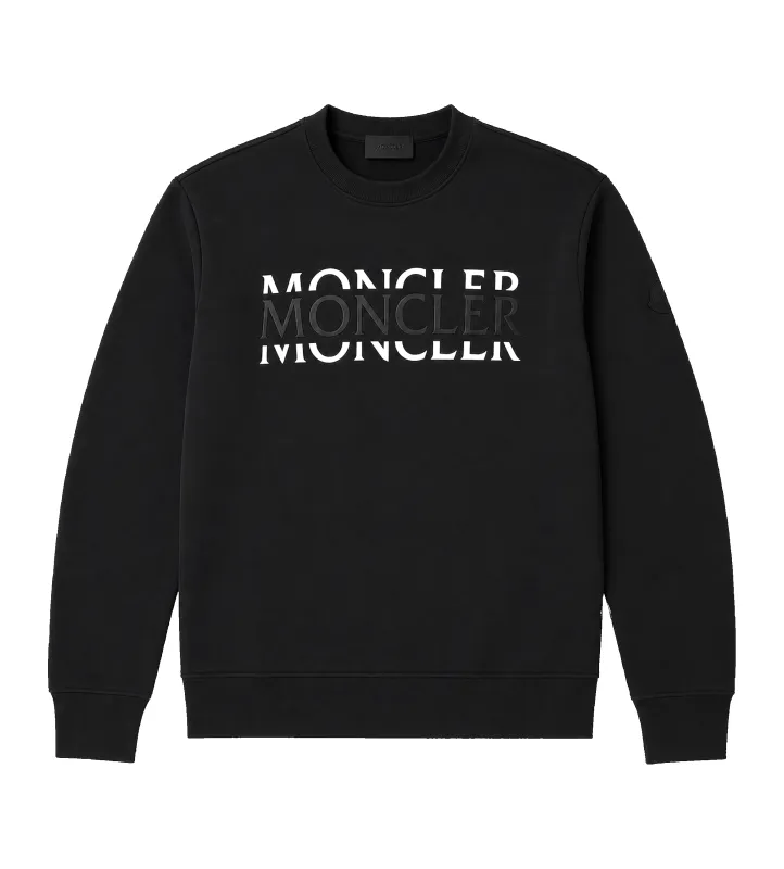 Moncler Logo Graphic Sweatshirt - Black made by Moncler