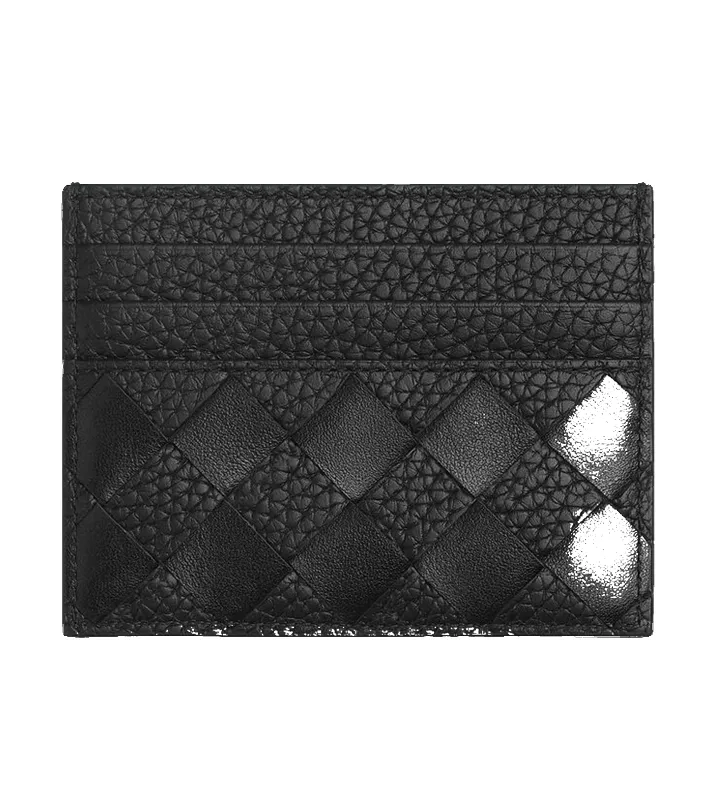 Bottega Veneta Intrecciato Credit Card Case in Black made by Bottega Veneta