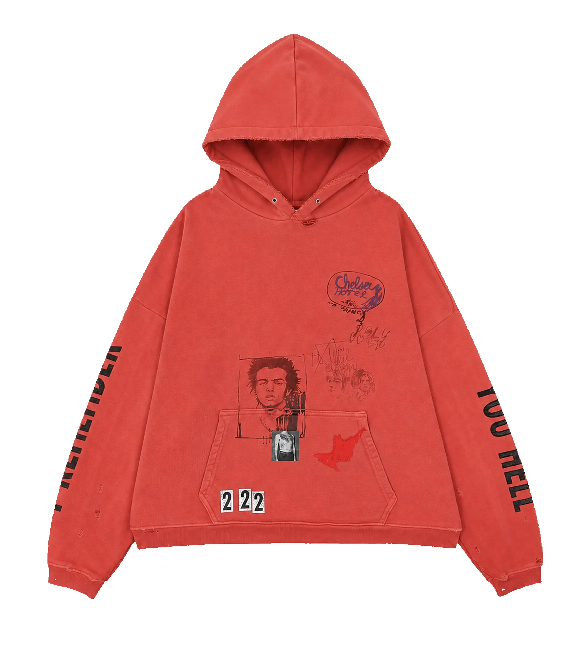 Paly Chelseay Hotel Hoodie in Red sold by FOUR Amsterdam