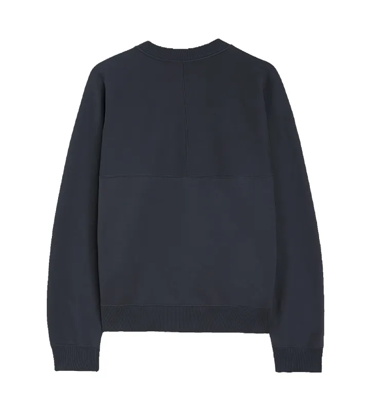 Jil Sander Cotton Terry Sweatshirt in Navy made by Jil Sander