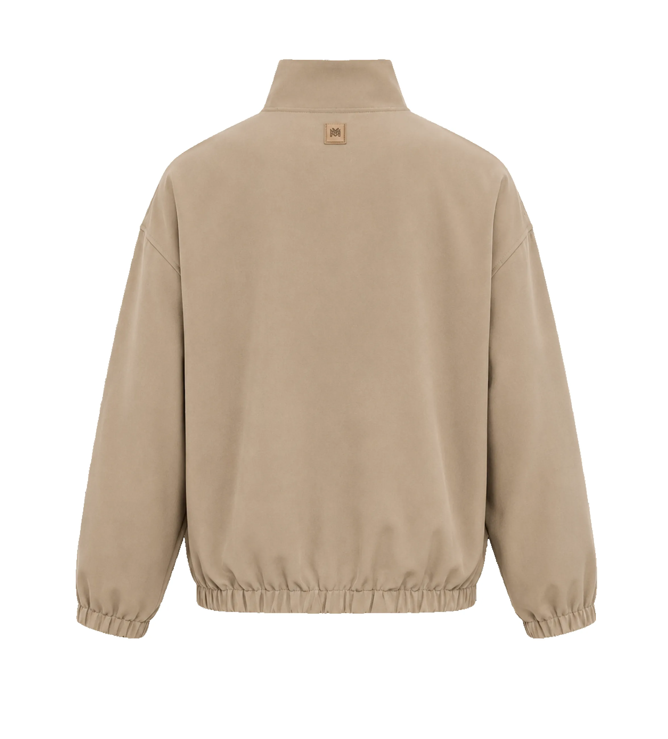 Logo Patch Bomber Jacket in Dark Sand sold by FOUR Amsterdam product image thumbnail 2
