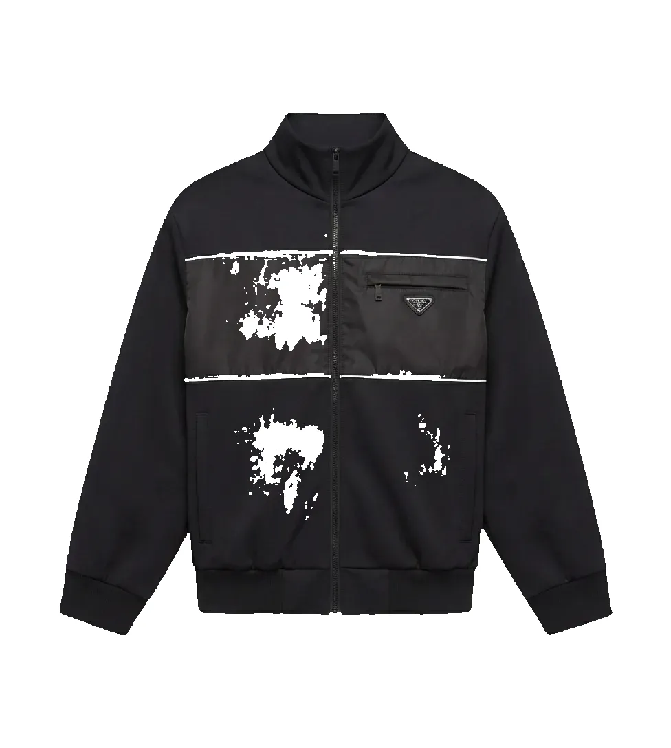 Jacket with Re-Nylon Details in Black sold by FOUR Amsterdam