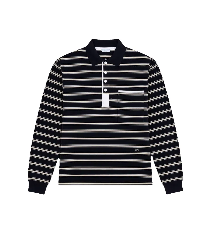 Striped Oversized Polo Shirt made by Bottega Veneta