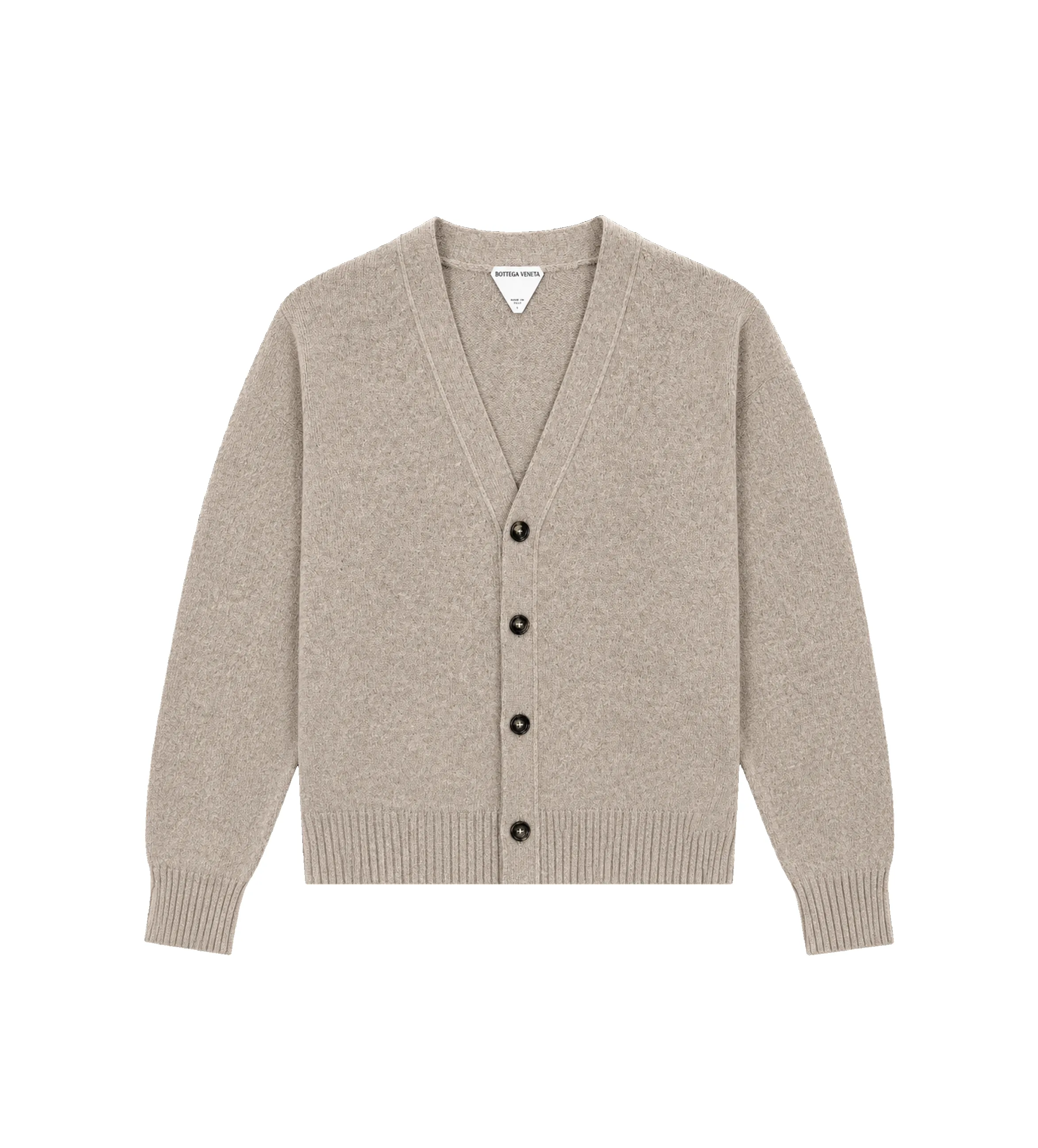 Cashmere Blend Cardigan in Greige Melange sold by FOUR Amsterdam