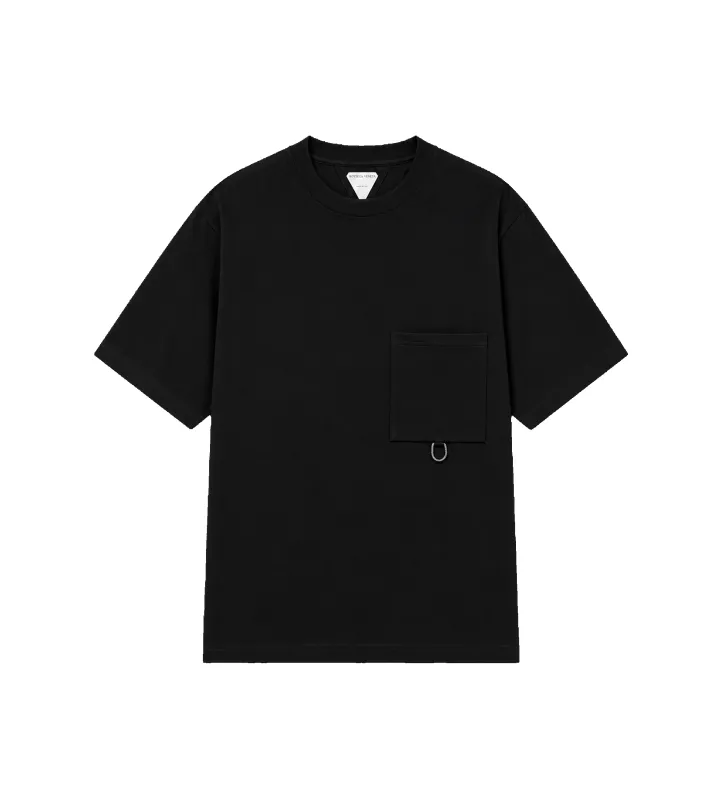 Bottega Veneta Cotton Jersey T-Shirt in Double black made by Bottega Veneta
