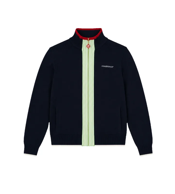 Merino Track Jacket Navy made by Casablanca