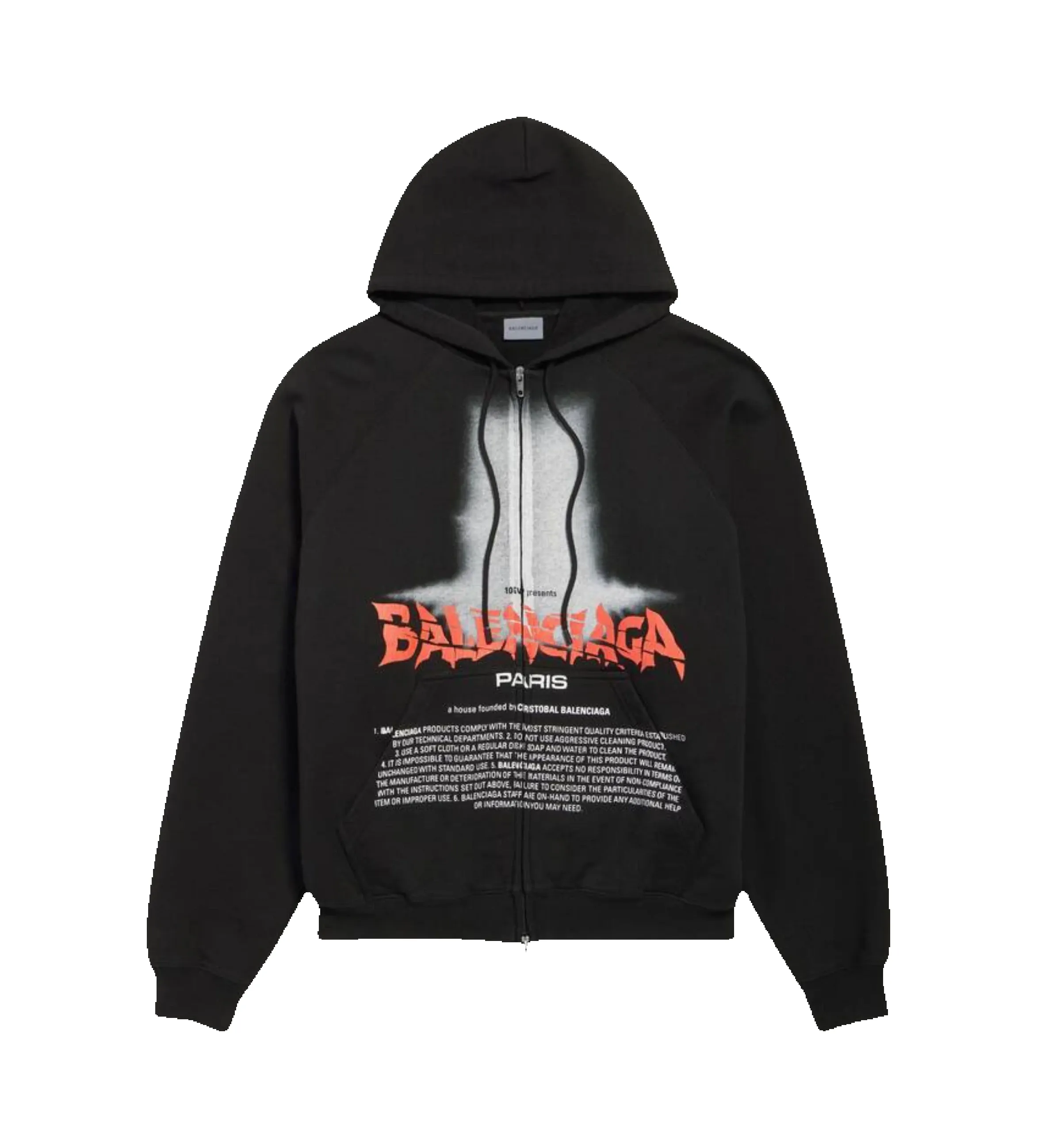 The Door Oversized Zip-Up Hoodie Black sold by FOUR Amsterdam